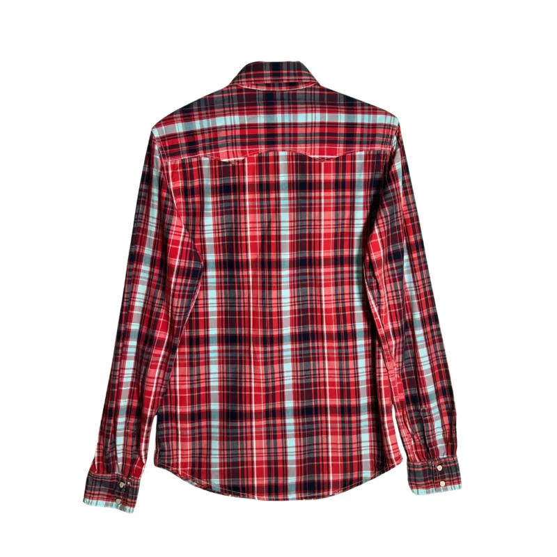Camisa de cuadros Levis roja S - Imagen 3 - Lacaie Vintage