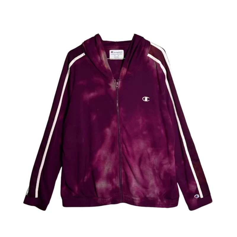 Sudadera con cremallera mujer Champion tie-dye morada XL