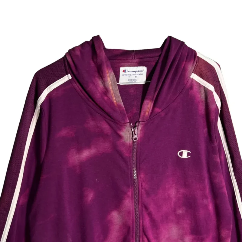 Sudadera con cremallera mujer Champion tie-dye morada XL - Imagen 4