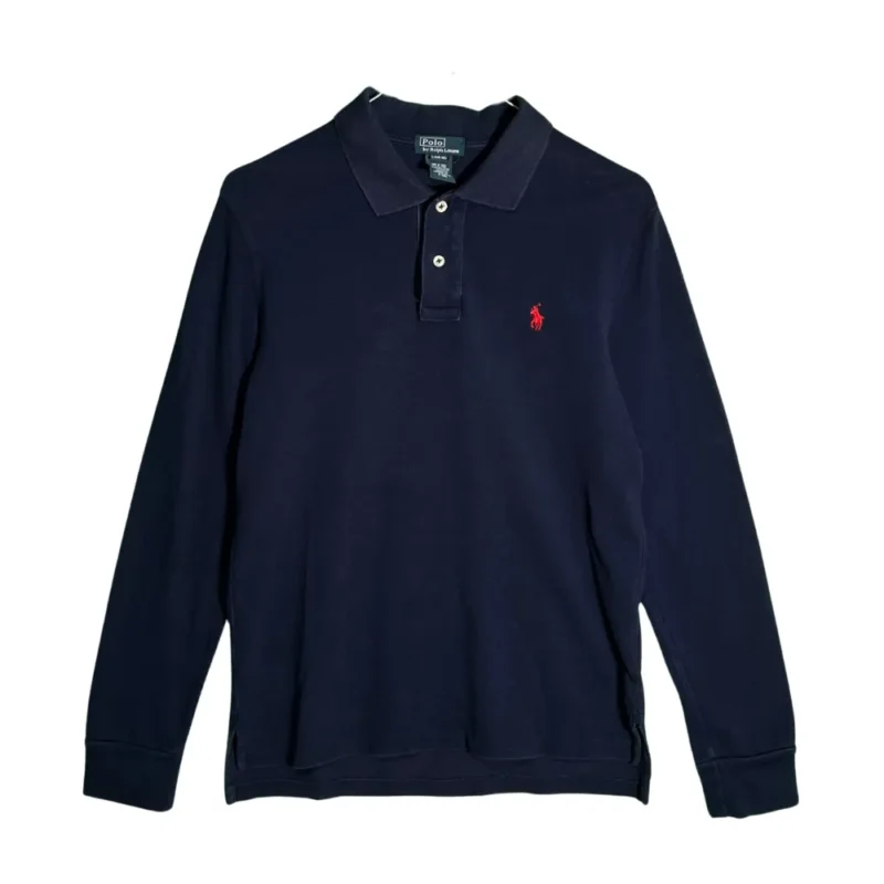 Polo manga larga Ralph Lauren vintage 00s azul marino XS