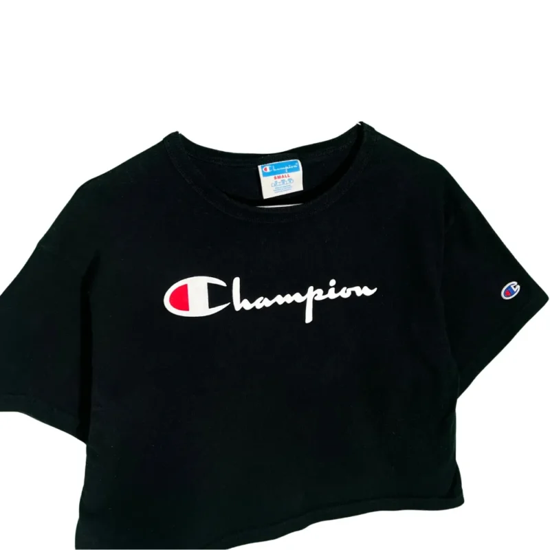 Camiseta crop Champion negra S - Imagen 3