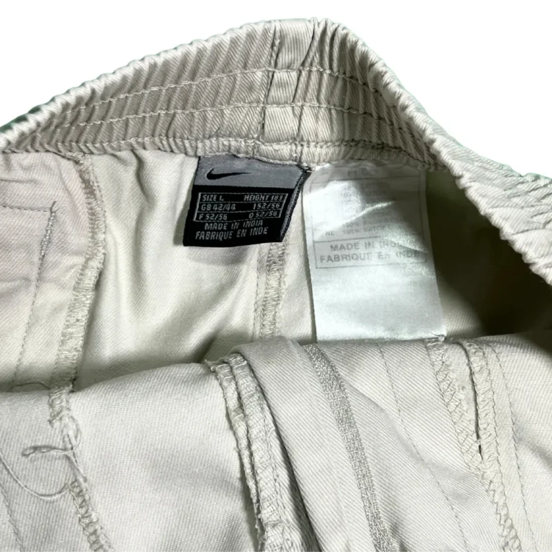 Pantalón corto de algosón Nike vintage 00s beige L - Imagen 6