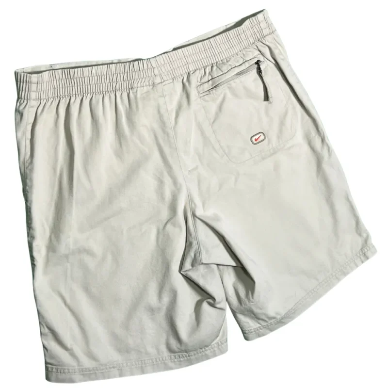 Pantalón corto de algosón Nike vintage 00s beige L - Imagen 9