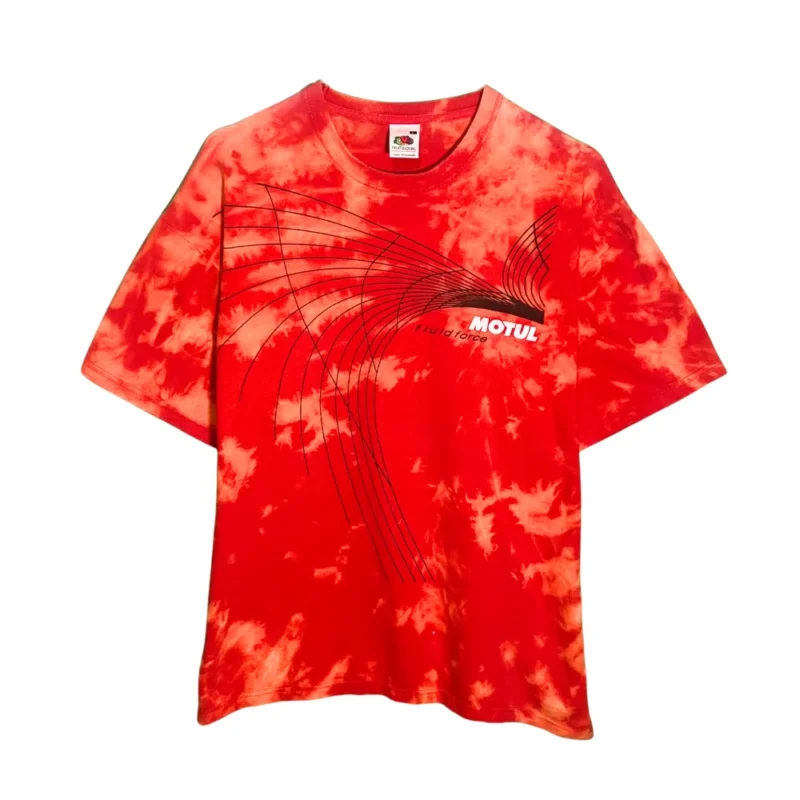 Camiseta Motul vintage 00s roja tie dye S