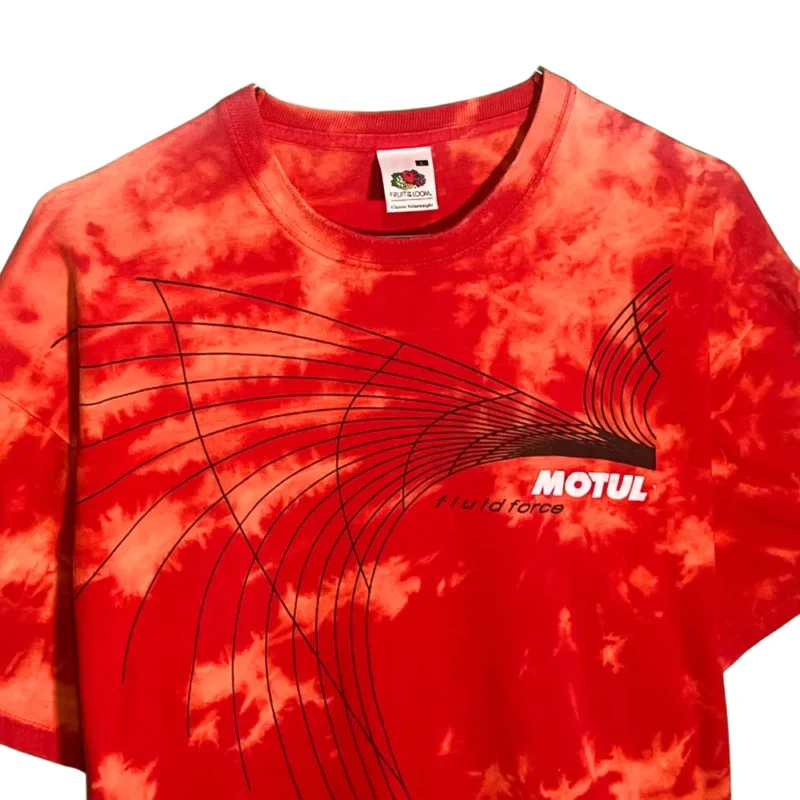 Camiseta Motul vintage 00s roja tie dye S - Imagen 2