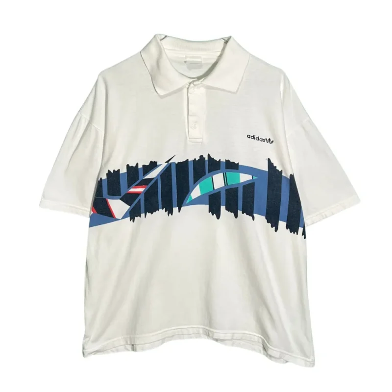Polo blanco Adidas vintage 90s blanco L