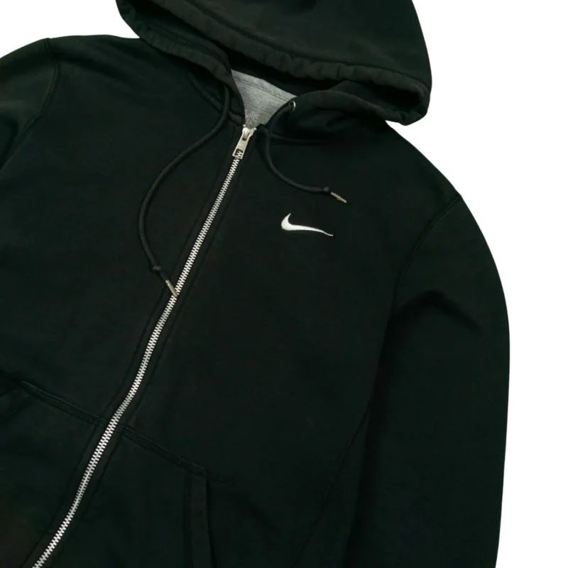Sudadera con cremallera Nike negra S - Imagen 2 - Lacaie Vintage