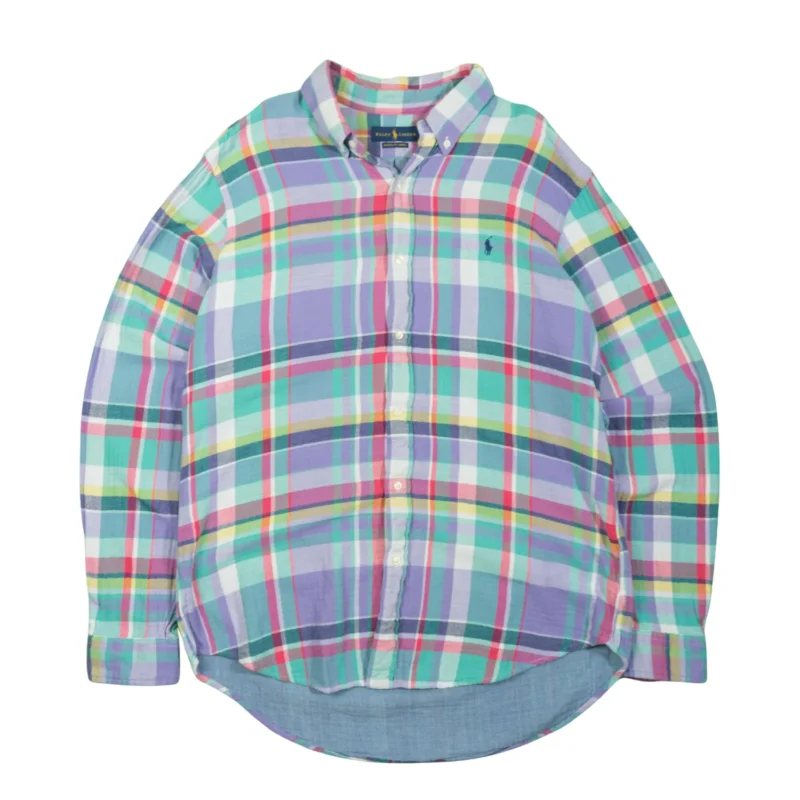 Camisa de cuadros Ralph Lauren block-colors XL - Lacaie Vintage