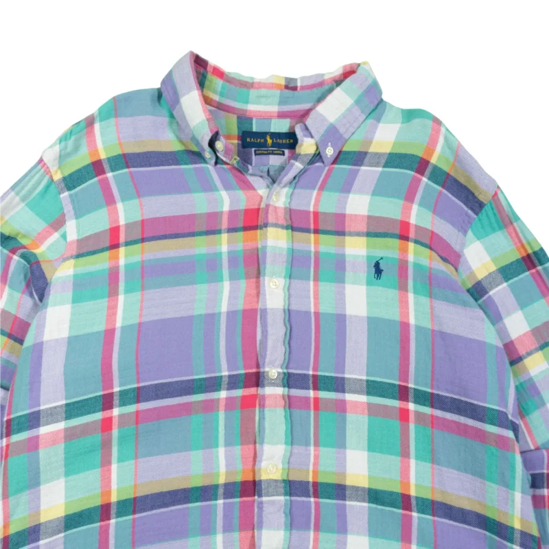 Camisa de cuadros Ralph Lauren block-colors XL - Imagen 2 - Lacaie Vintage
