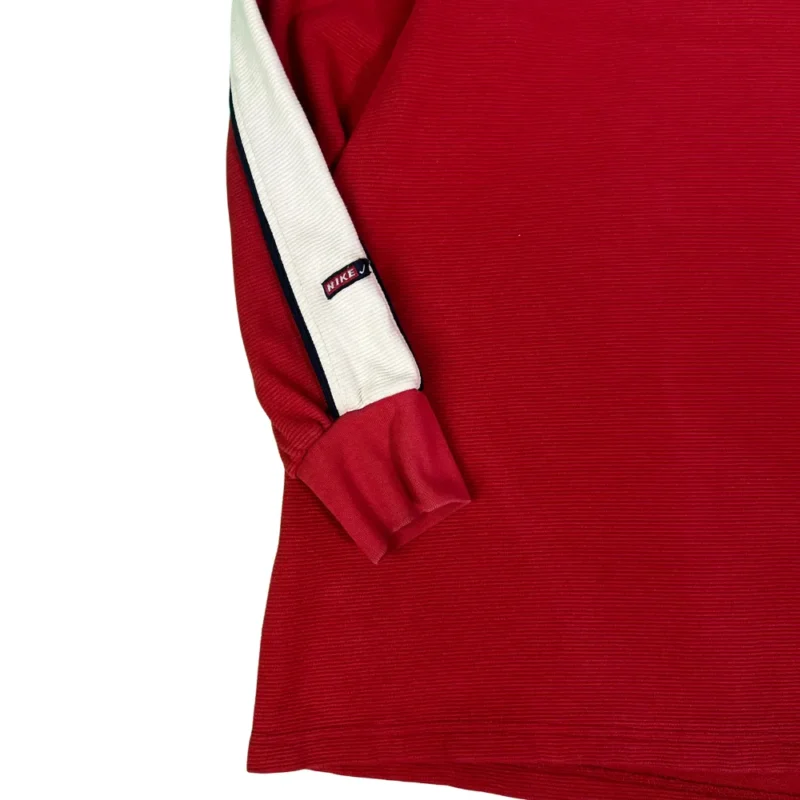 Jersey con botones Nike vintage 90s rojo/blanco XL - Imagen 5 - Lacaie Vintage