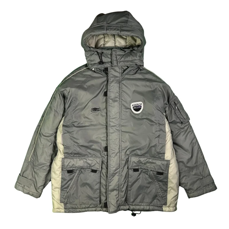 Abrigo acolchado Umbro vintage gris M/S - Lacaie Vintage