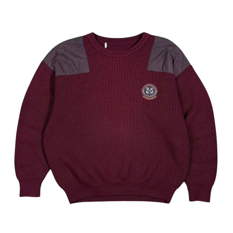 Jersey Burberrys vintage 90s burdeos M - Lacaie Vintage
