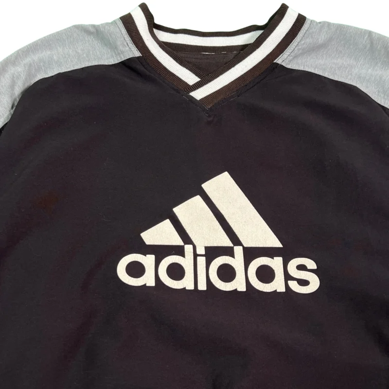 Sudadera deportiva Adidas vintage 00s gris/negro L - Imagen 2 - Lacaie Vintage