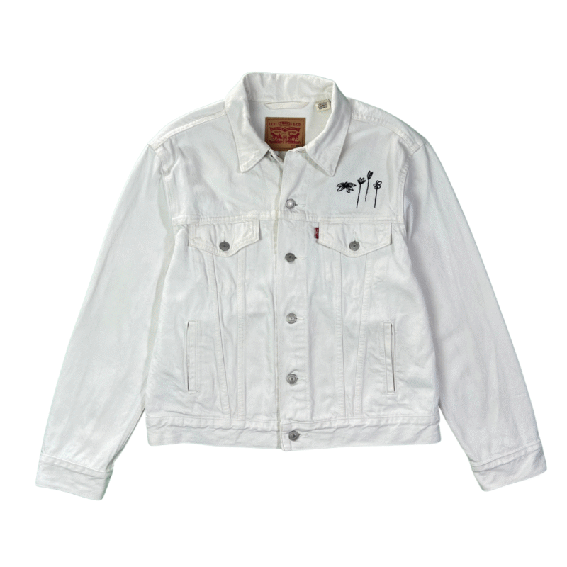 Chaqueta vaquera mujer Levis blanca M - Lacaie Vintage