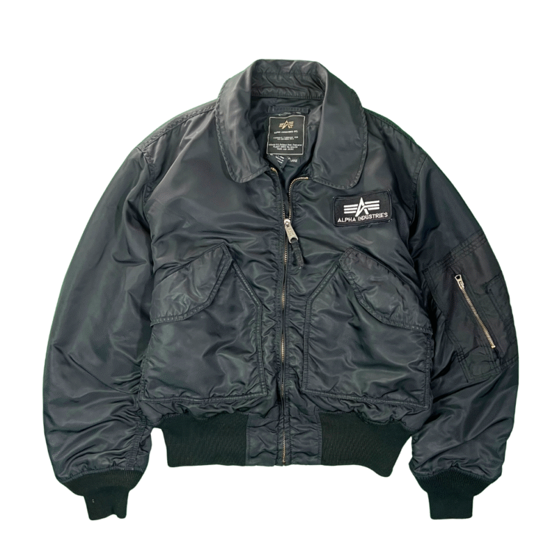 Chaqueta bomber Alpha Industries vintage negra L - Lacaie Vintage