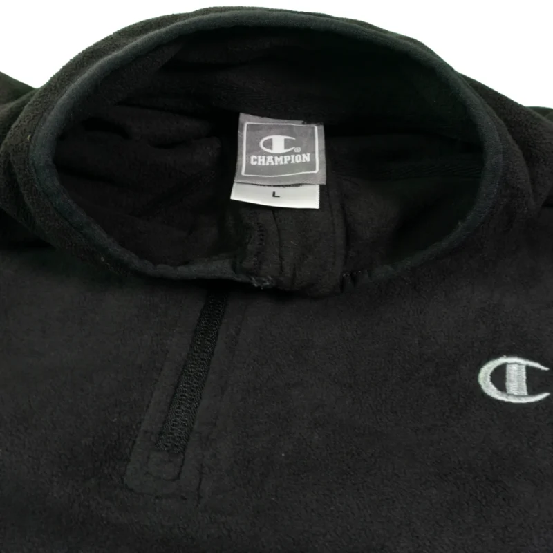 Forro polar 1/4 zip Champion negro L - Imagen 3 - Lacaie Vintage