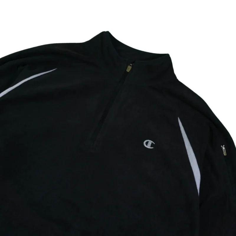 Forro polar 1/4 zip Champion negro L - Imagen 4 - Lacaie Vintage