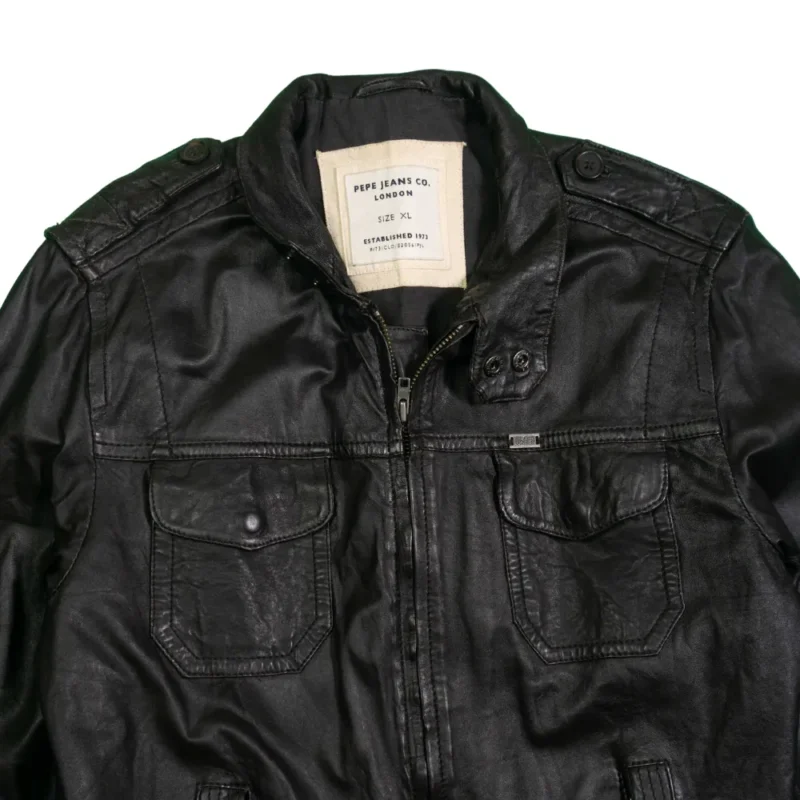 Chaqueta de piel Pepe Jeans XL - Imagen 2 - Lacaie Vintage