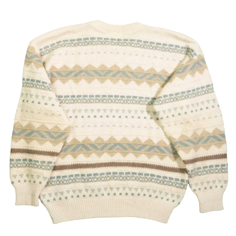 Jersey vintage 90s étnico beige L - Imagen 3 - Lacaie Vintage