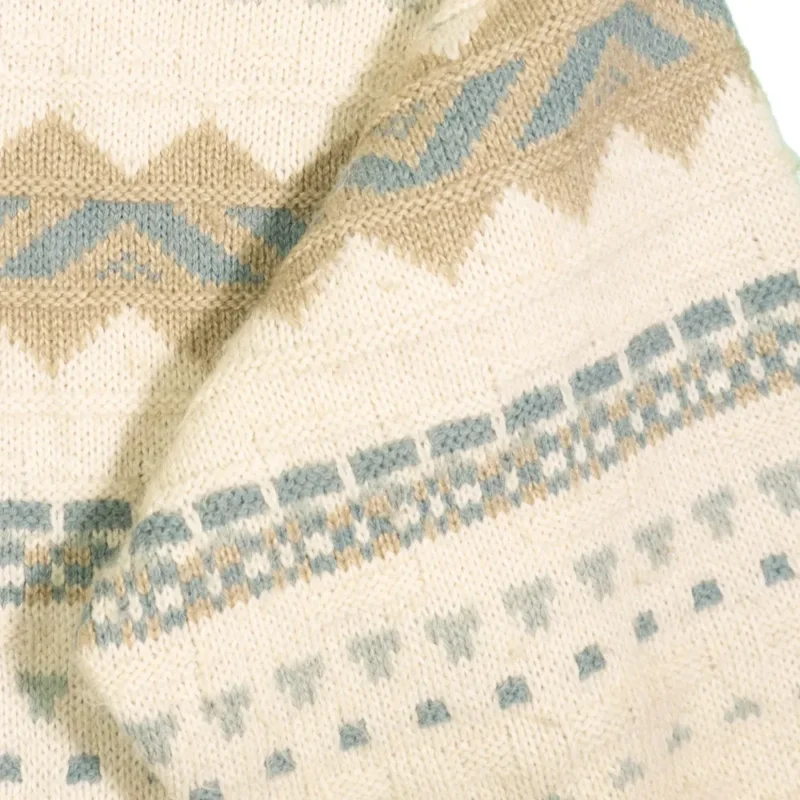Jersey vintage 90s étnico beige L - Imagen 2 - Lacaie Vintage