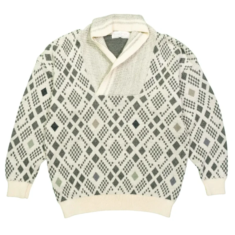 Jersey de rombos vintage 90s 44 - Lacaie Vintage
