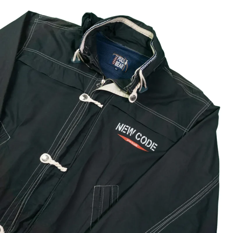 Chaqueta Pull Bear vintage 90s negra XL - Imagen 2 - Lacaie Vintage