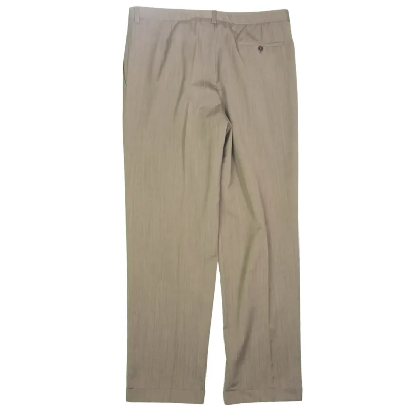 Pantalón de pinza Burberrys vintage 90s marrón 46 - Imagen 3 - Lacaie Vintage