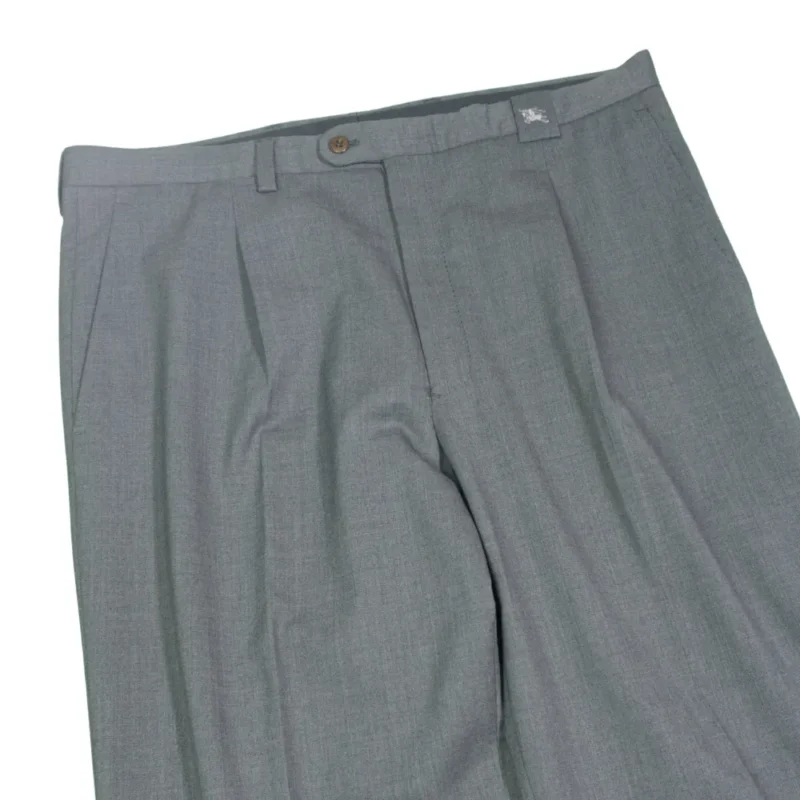Pantalón de pinza Burberrys vintage 90s gris 44 - Imagen 2 - Lacaie Vintage