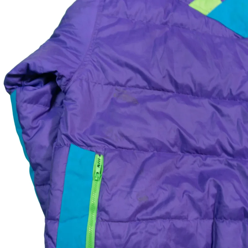 Abrigo de plumas Etirel vintage 90s verde/azul M (oversize) - Imagen 5 - Lacaie Vintage