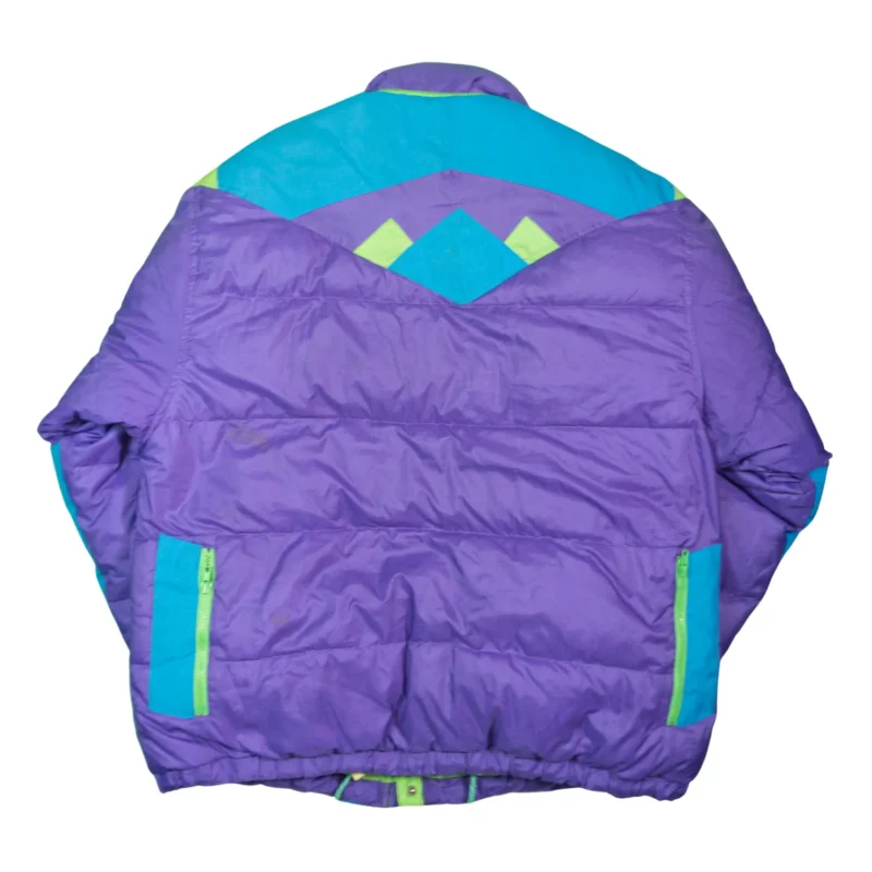 Abrigo de plumas Etirel vintage 90s verde/azul M (oversize) - Imagen 7 - Lacaie Vintage