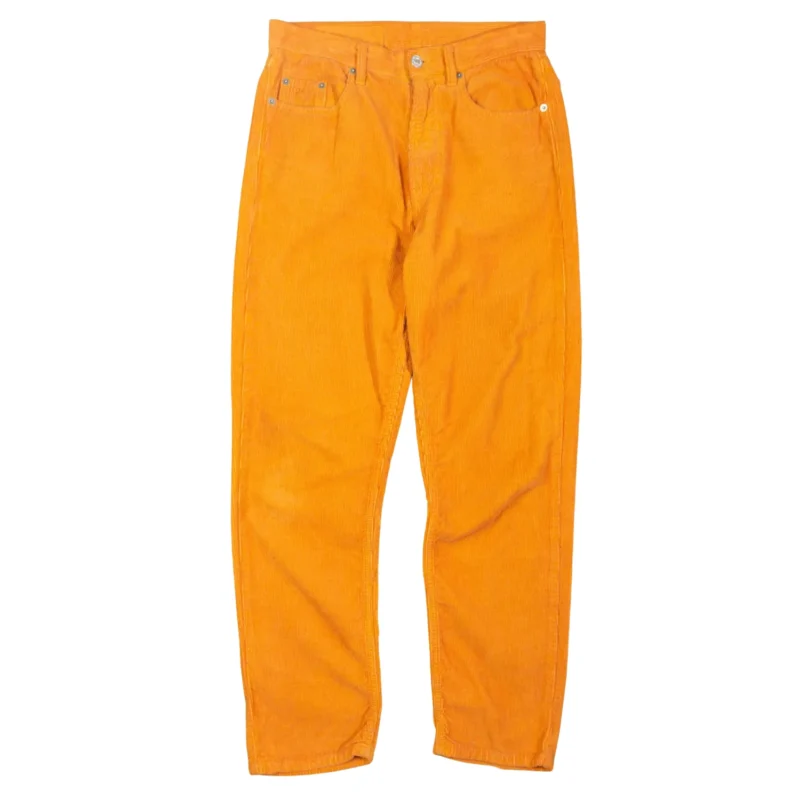 Pantalón de pana Benetton naranja W29 - Imagen 2 - Lacaie Vintage