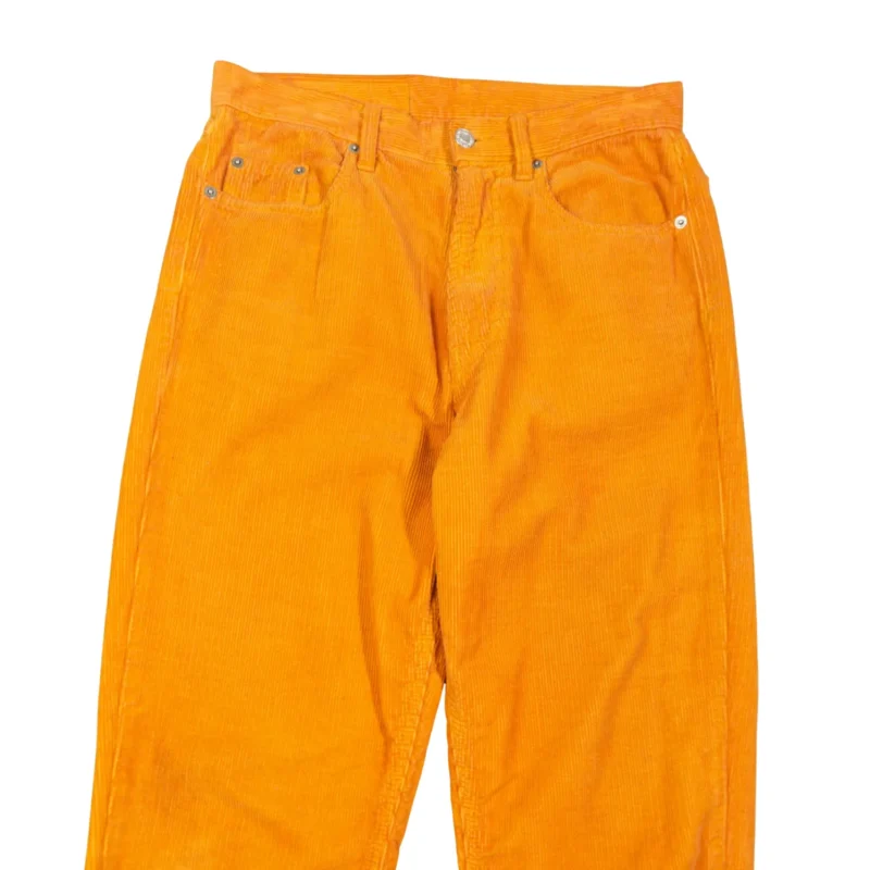 Pantalón de pana Benetton naranja W29 - Imagen 3 - Lacaie Vintage