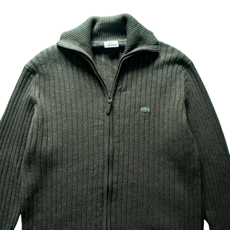 Jersey con cremallera Lacoste vintage 00s marrón M - Imagen 2 - Lacaie Vintage