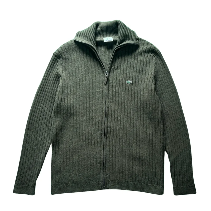 Jersey con cremallera Lacoste vintage 00s marrón M - Lacaie Vintage