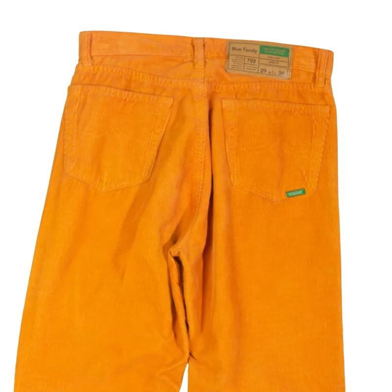 Pantalón de pana Benetton naranja W29 - Imagen 5 - Lacaie Vintage