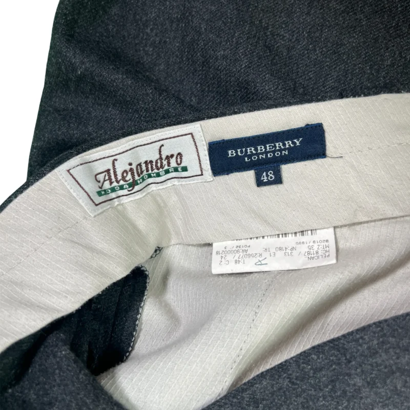 Pantalón burberrys vintage 90s gris oscuro 48 - Imagen 4 - Lacaie Vintage