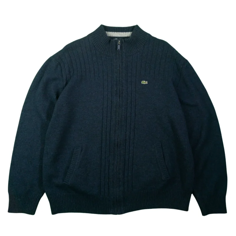 Chaqueta de lana Lacoste vintage 00s azul marino XL - Lacaie Vintage