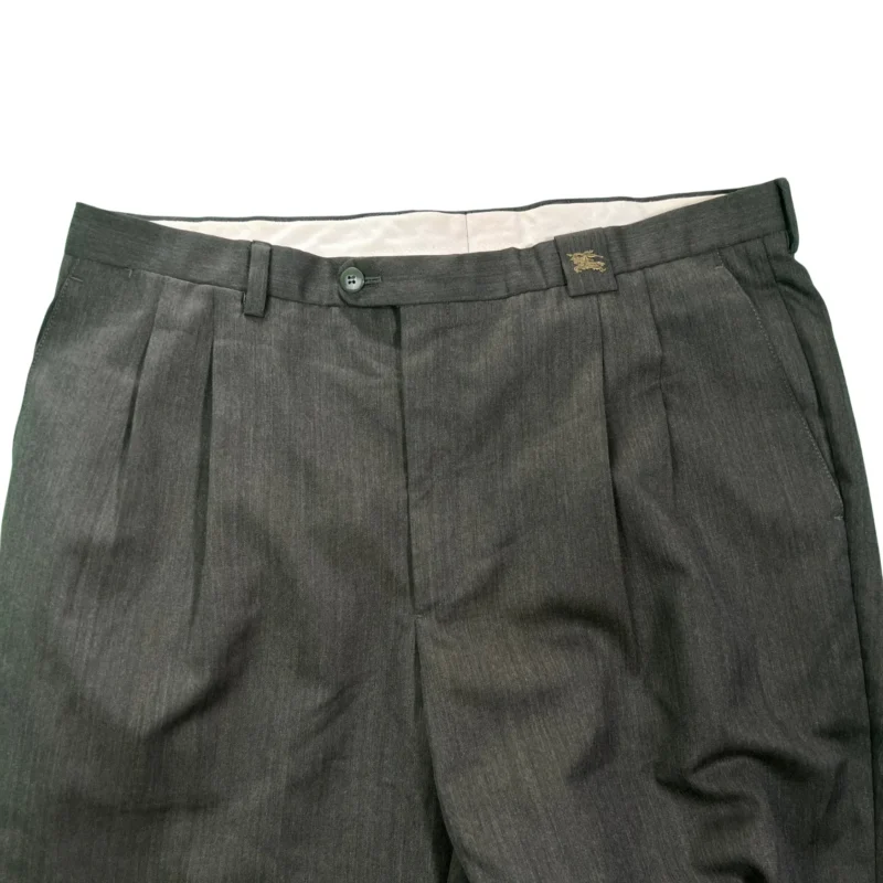 Pantalón Burberrys vintage 90s marrón oscuro 48 - Imagen 2 - Lacaie Vintage