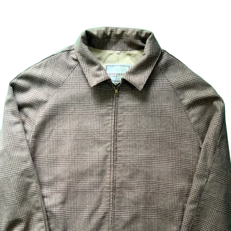 Chaqueta Harrington Fred Perry vintage 90s marrón XL - Imagen 2 - Lacaie Vintage