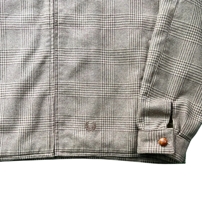 Chaqueta Harrington Fred Perry vintage 90s marrón XL - Imagen 3 - Lacaie Vintage