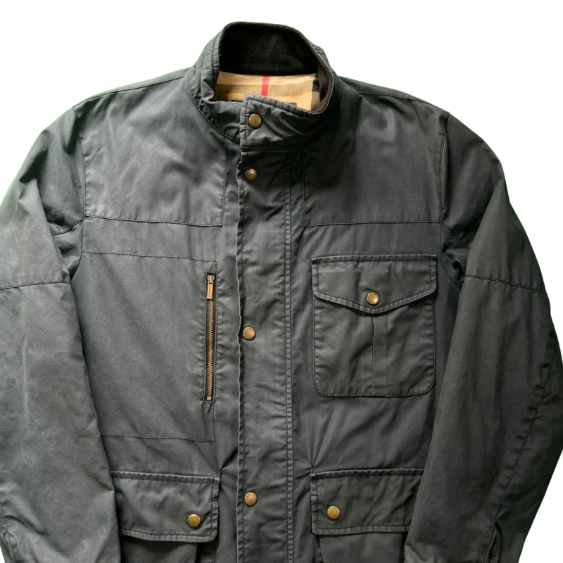 Chaqueta Burberrys vintage 00s azul marino 50 - Imagen 2 - Lacaie Vintage