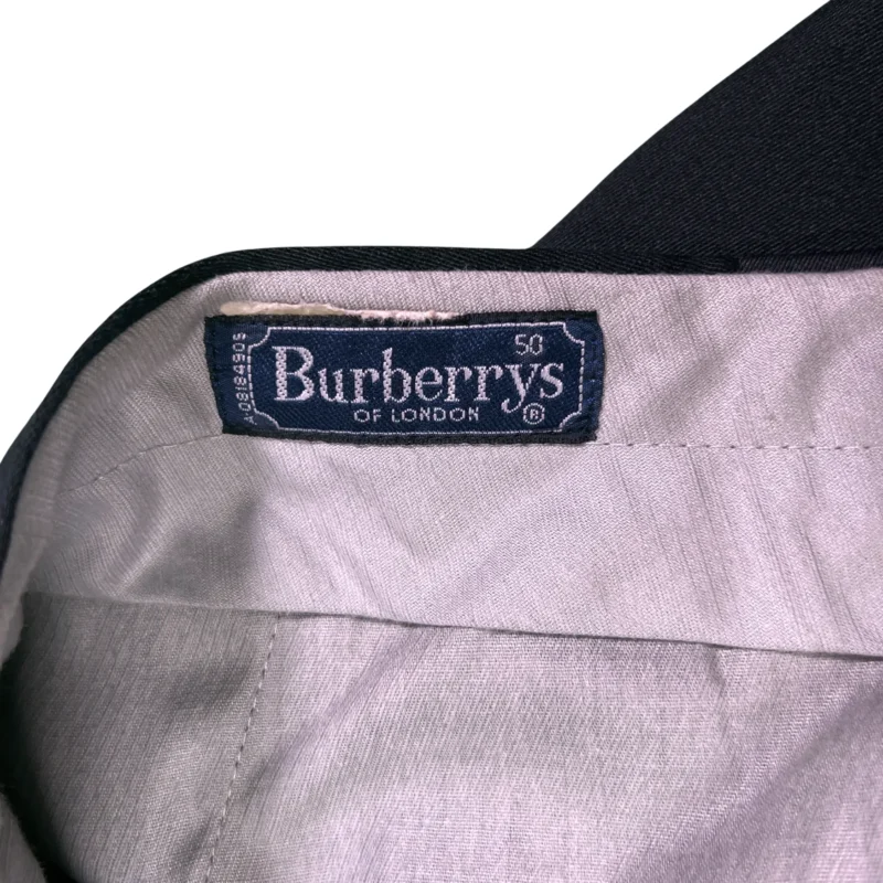 Pantalón Burberrys vintage 00s azul marino 50 - Imagen 3 - Lacaie Vintage