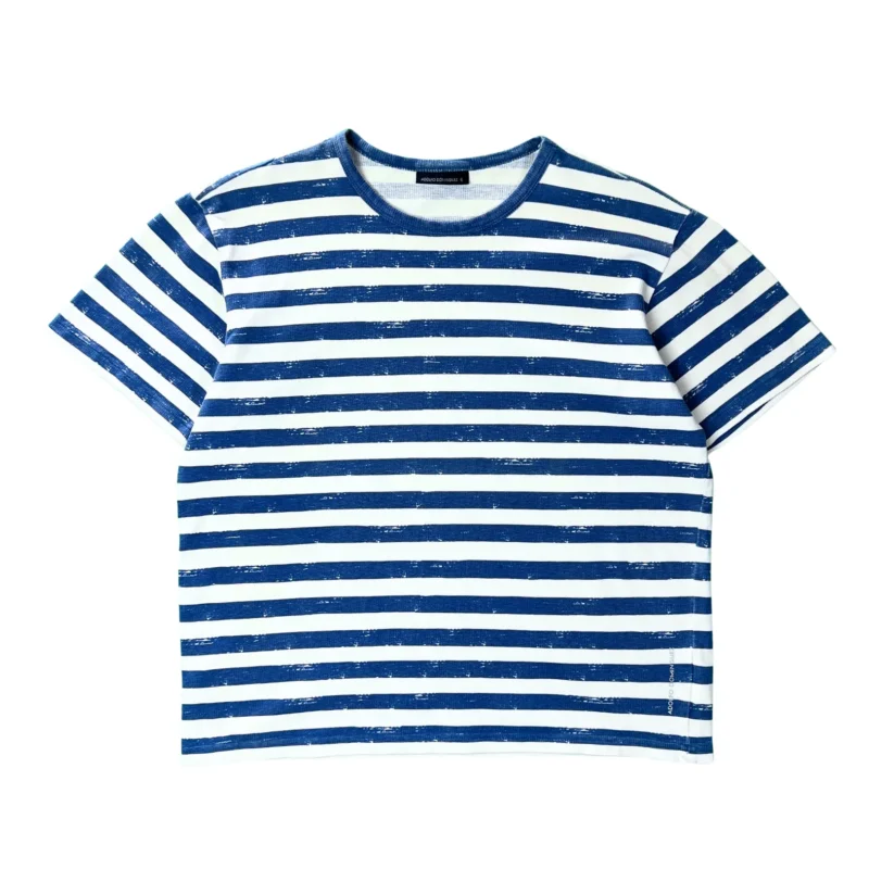 Camiseta de rayas crop Adolfo Dominguez azul/blanco S - Lacaie Vintage