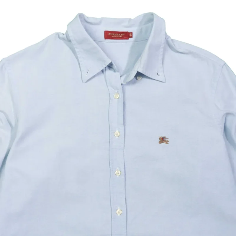 Camisa mujer Burberrys vintage 00s azul claro 46 - Imagen 2 - Lacaie Vintage