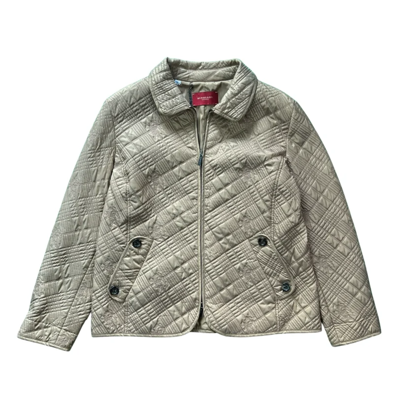 Chaqueta acolchada mujer Burberrys vintage 00s marrón 50 - Lacaie Vintage