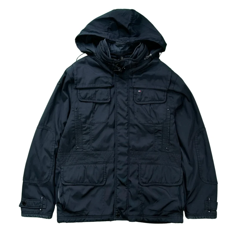 Abrigo Tommy Hilfiger negro XL - Lacaie Vintage