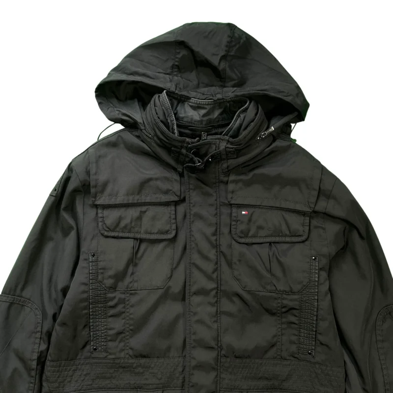 Abrigo Tommy Hilfiger negro XL - Imagen 3 - Lacaie Vintage