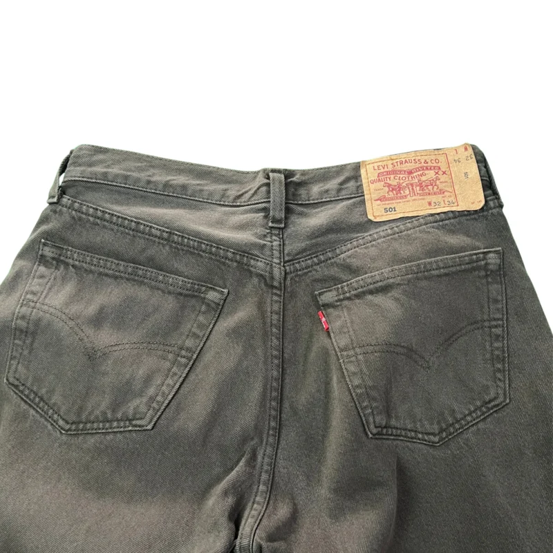 Pantalón vaquero Levis 501 vintage 00s marrón W32 - Imagen 3 - Lacaie Vintage