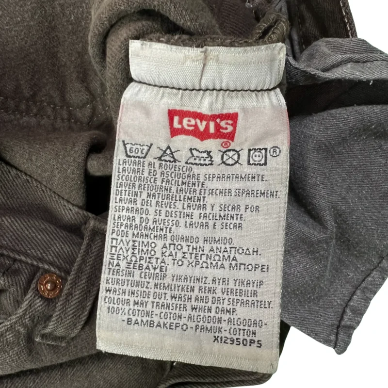 Pantalón vaquero Levis 501 vintage 00s marrón W32 - Imagen 5 - Lacaie Vintage