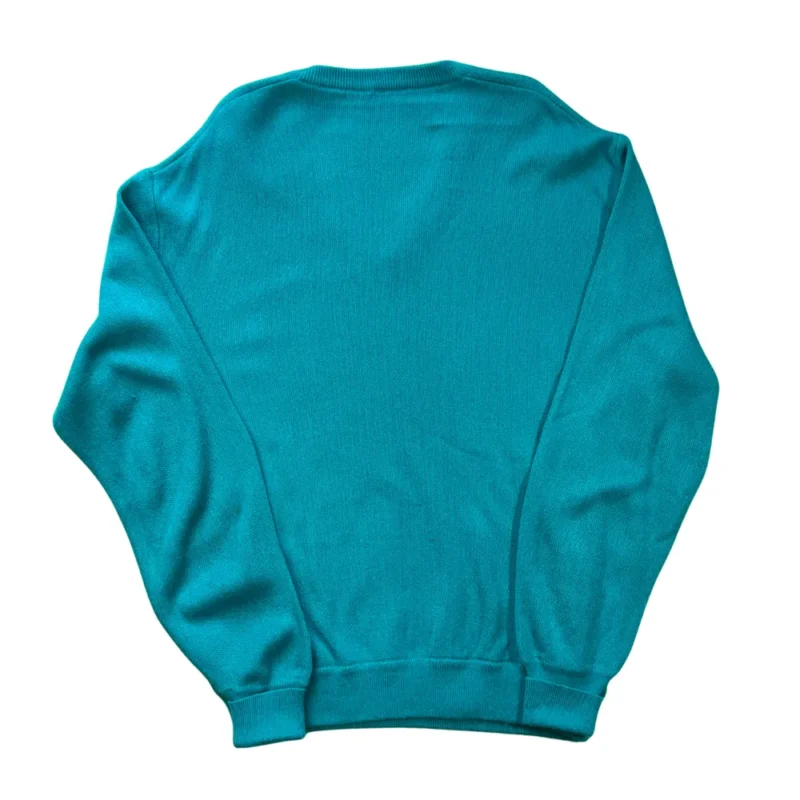 Jersey cuello de pico Lacoste vintage 90s verde XL - Imagen 4 - Lacaie Vintage